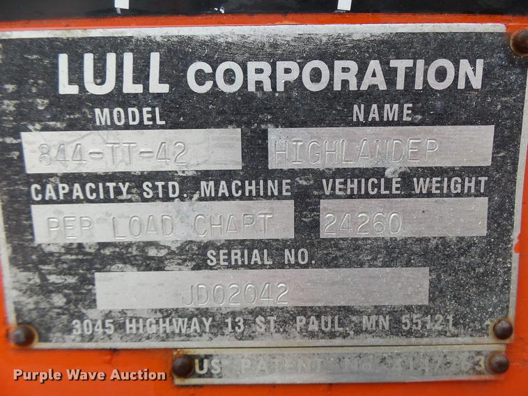 image for item DA3431 Lull 844-TT telehandler