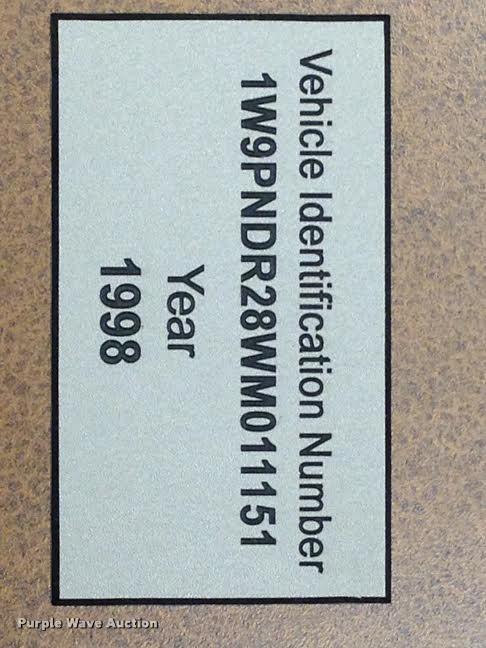 image for item DA3433 1998 Wheeler end dump trailer