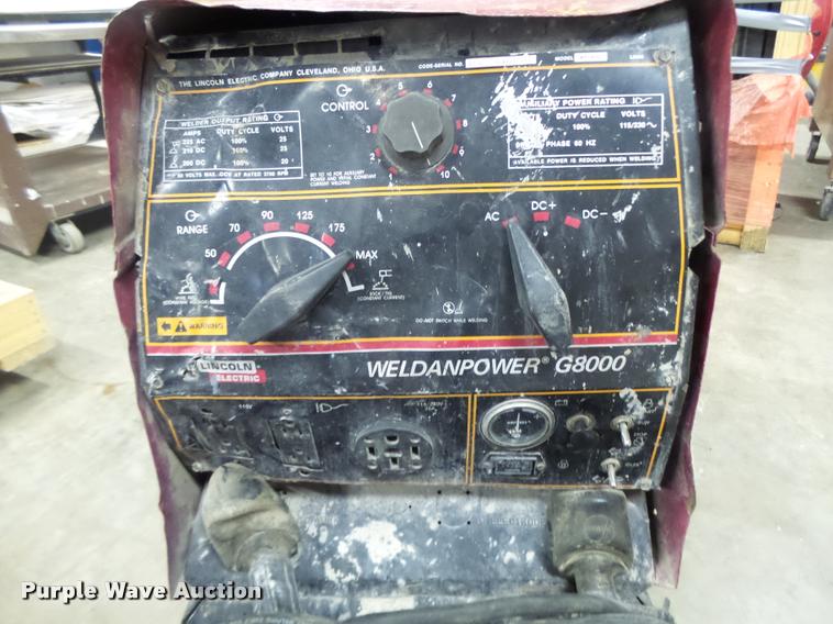 image for item DA3434 Lincoln WPG8000 welder/generator