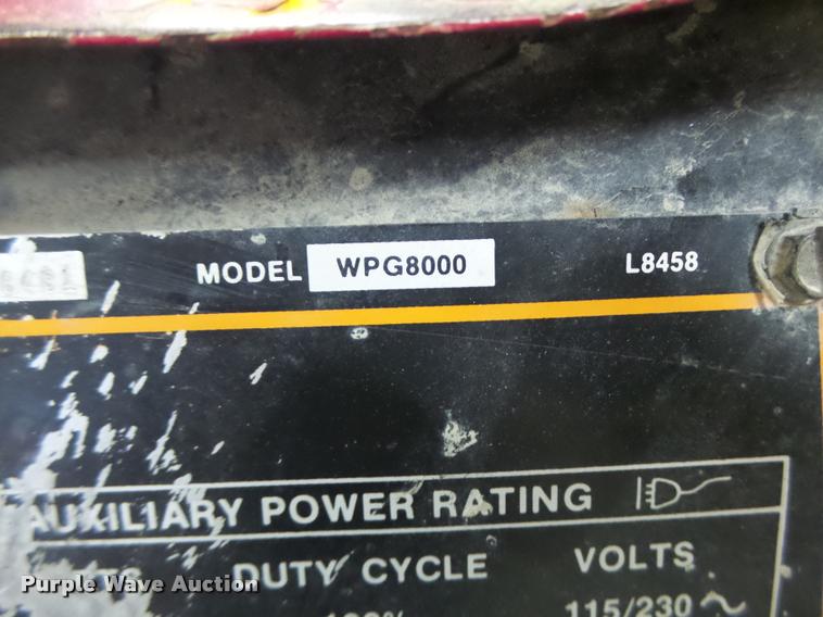image for item DA3434 Lincoln WPG8000 welder/generator