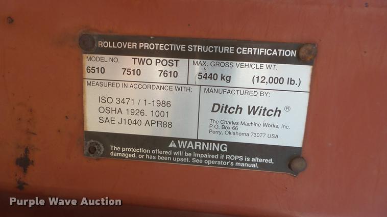 image for item DA7799 1996 Ditch Witch 7610 trencher
