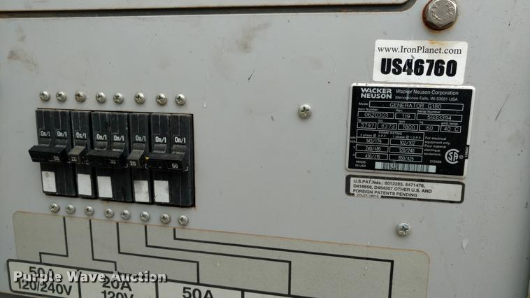 image for item DB0883 Wacker Neuson G180 generator