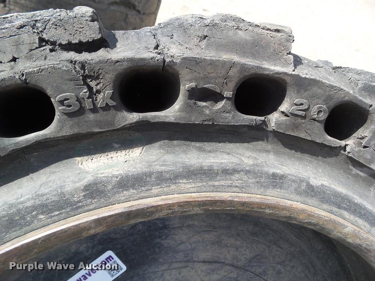 image for item DH9258 (4) Solid Air skid steer tires and wheels