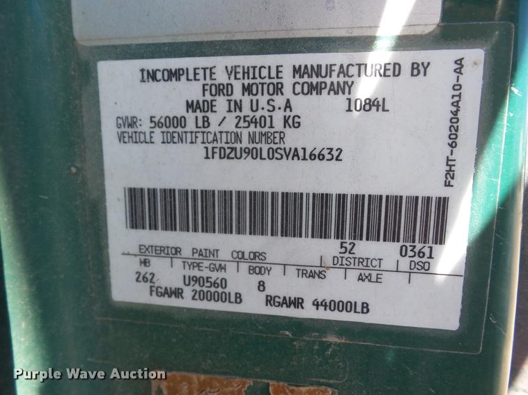 image for item J8646 1995 Ford LT9000 ready mix truck