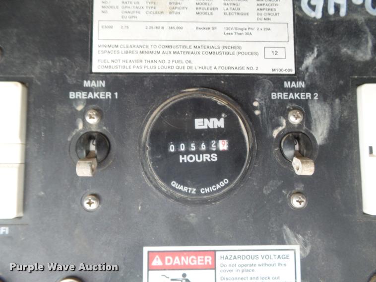 image for item K7686 2005 Ground Heater E3000 hydronic ground heater