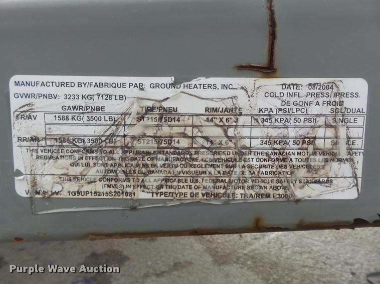 image for item K7686 2005 Ground Heater E3000 hydronic ground heater