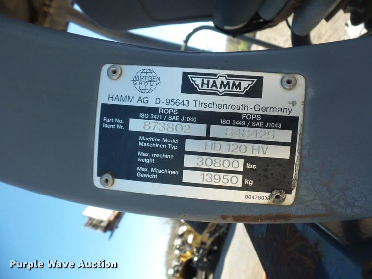 image for item L4697 Hamm HD120 double drum vibratory roller