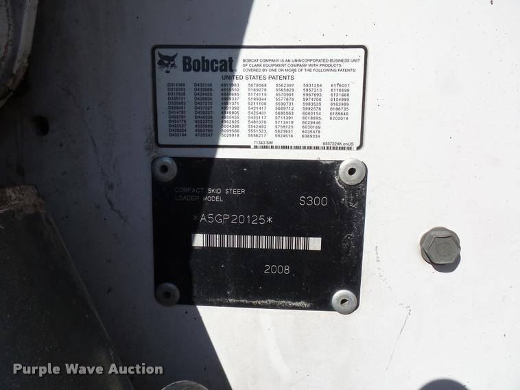image for item L4709 2008 Bobcat S300 skid steer