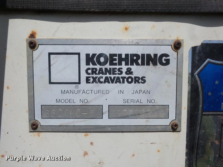 image for item L4718 Koehring 6620LC-5 excavator