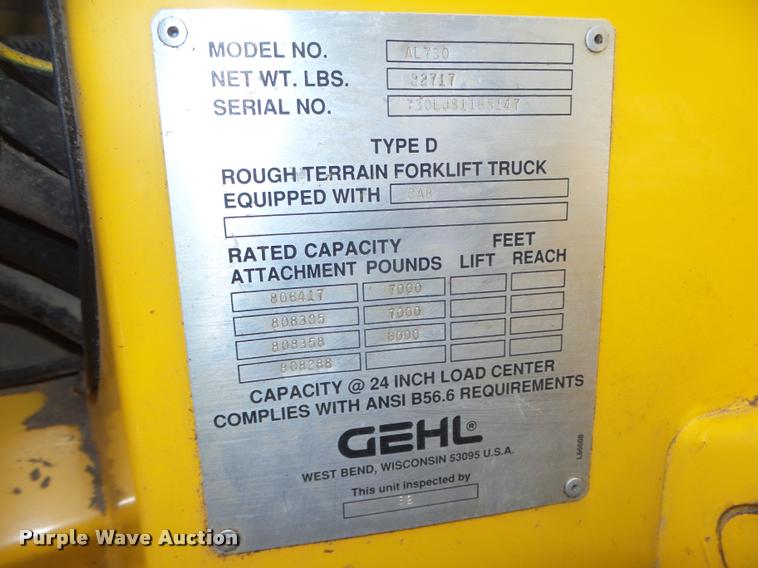 image for item DA0650 1999 Gehl AL730 Agriloader telehandler