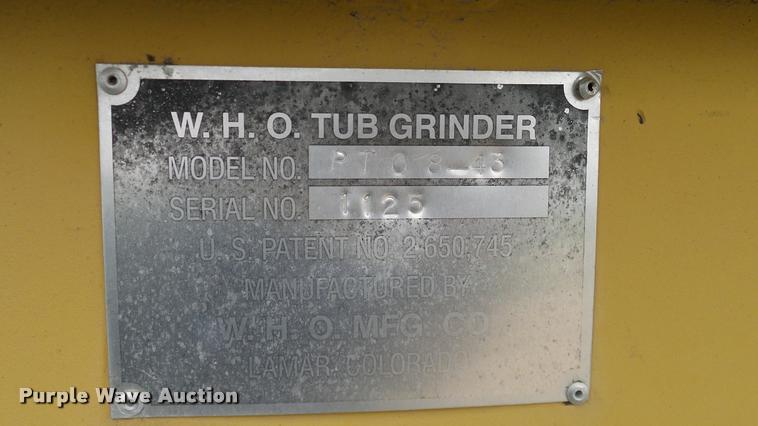 image for item DA6115 W.H.O. PTO 8-43 tub grinder