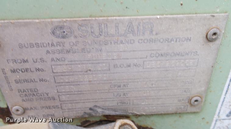 image for item DA6117 Sullair 185H air compressor