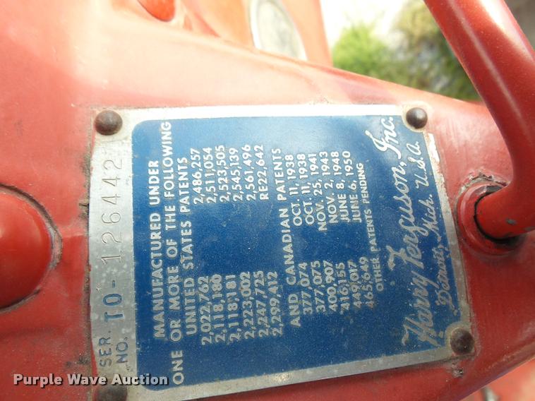image for item DA8112 1954 Ferguson 30 tractor