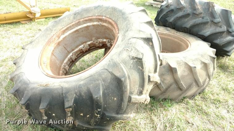 image for item DB0921 (3) 23.1-34 tires and wheels