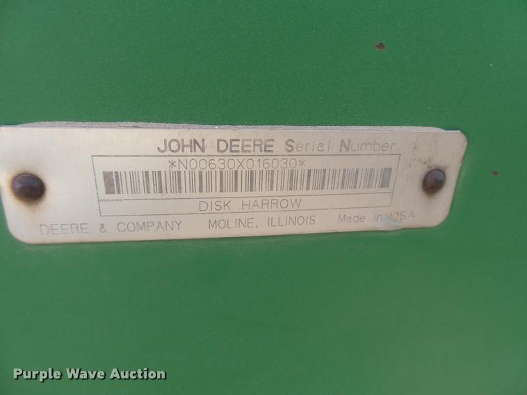 image for item DB2534 John Deere 630 tandem disk