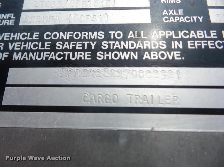 image for item DC7246 2007 Welchel enclosed trailer