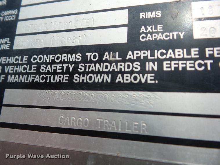 image for item DC7246 2007 Welchel enclosed trailer