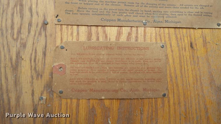 image for item DS9020 Crippen H-454 seed cleaner