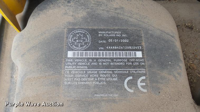 image for item DQ9215 2002 Polaris utility vehicle