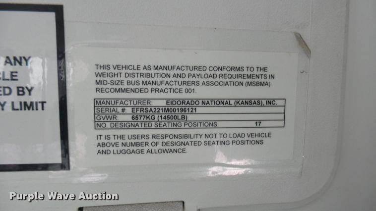 image for item L2388 2009 Ford E450 Super Duty shuttle bus