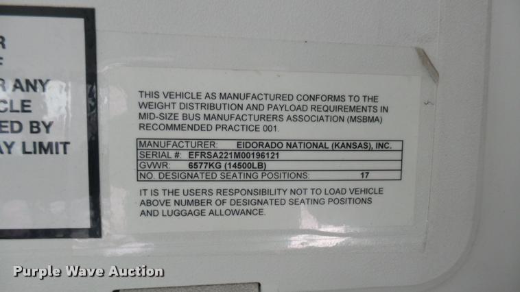 image for item L2388 2009 Ford E450 Super Duty shuttle bus