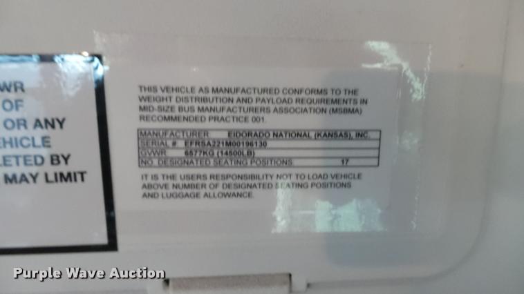 image for item L2391 2009 Ford E450 Super Duty shuttle bus