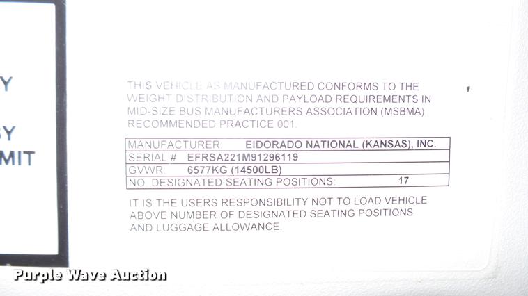 image for item L2393 2009 Ford E450 Super Duty shuttle bus