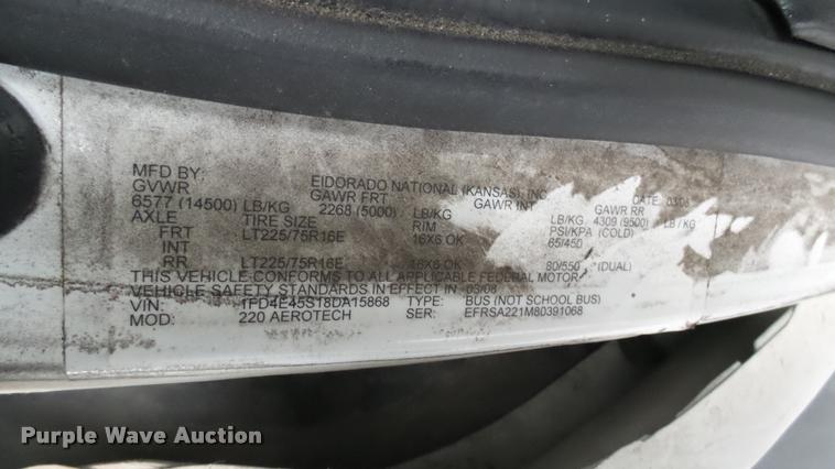 image for item L2394 2008 Ford E450 Super Duty shuttle bus