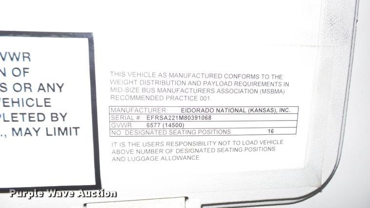 image for item L2394 2008 Ford E450 Super Duty shuttle bus