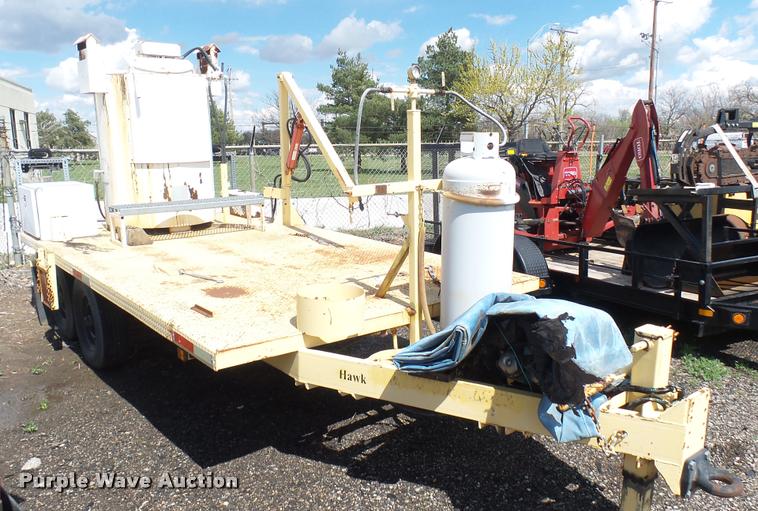 image for item L2460 2001 Hawk utility trailer with Thermoplastic paint striper