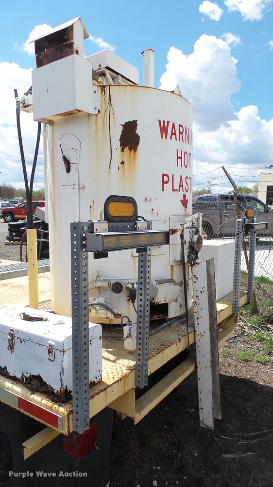 image for item L2460 2001 Hawk utility trailer with Thermoplastic paint striper