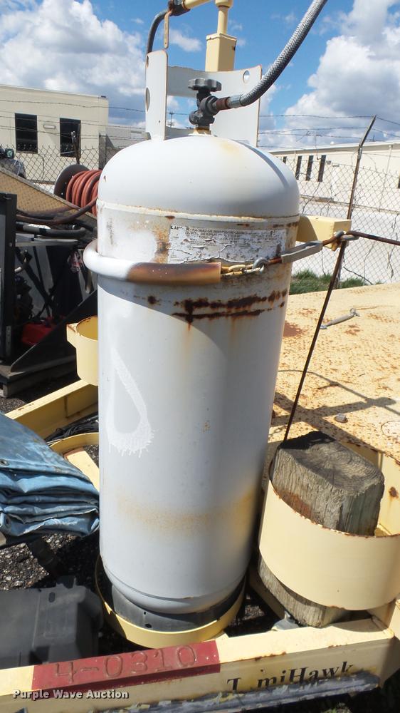 image for item L2460 2001 Hawk utility trailer with Thermoplastic paint striper