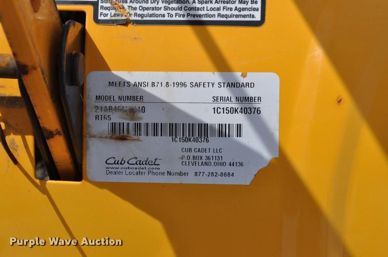 image for item DC6479 Cub Cadet RT-65 tiller