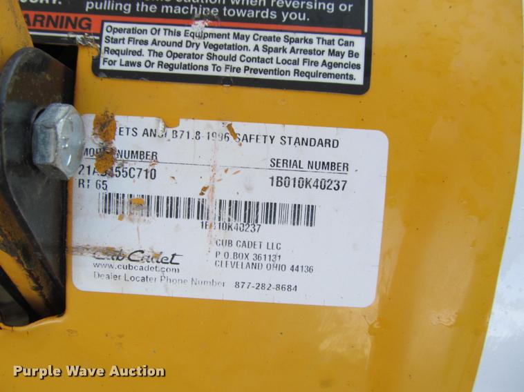 image for item J2543 Cub Cadet RT-65 tiller