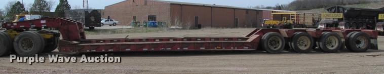 image for item K3873 1991 Trail King lowboy equipment trailer
