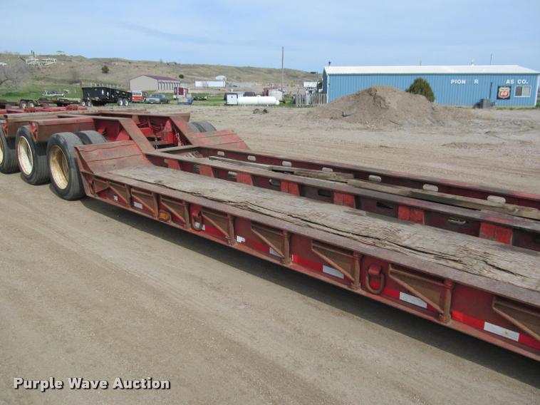 image for item K3873 1991 Trail King lowboy equipment trailer