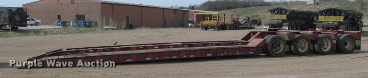 image for item K3873 1991 Trail King lowboy equipment trailer