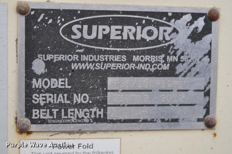 image for item K3878 2012 Superior portable radial stacking conveyor