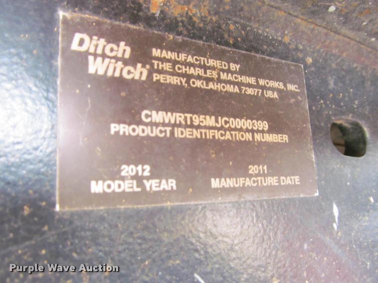 image for item K3885 2012 Ditch Witch RT95 trencher