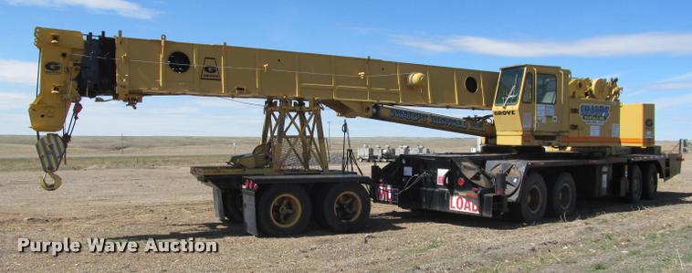 image for item K3889 1985 Grove TMS760 hydraulic crane with carrier