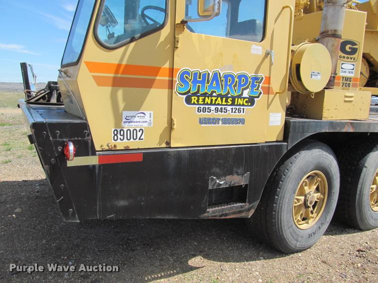 image for item K3889 1985 Grove TMS760 hydraulic crane with carrier