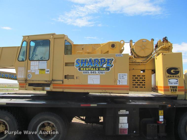 image for item K3889 1985 Grove TMS760 hydraulic crane with carrier