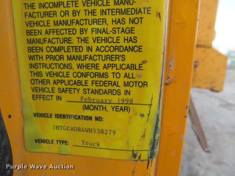 image for item K3898 1998 International 2554 dump truck