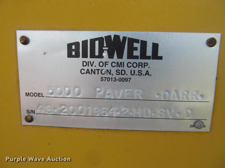 image for item K3937 Bid-Well 5000 concrete paver