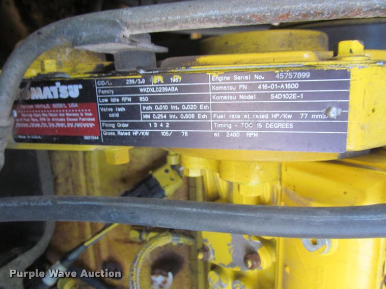 image for item K3957 1999 Komatsu WA120 wheel loader