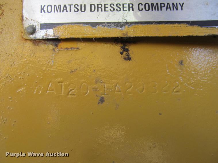 image for item K3958 1995 Komatsu WA120 wheel loader