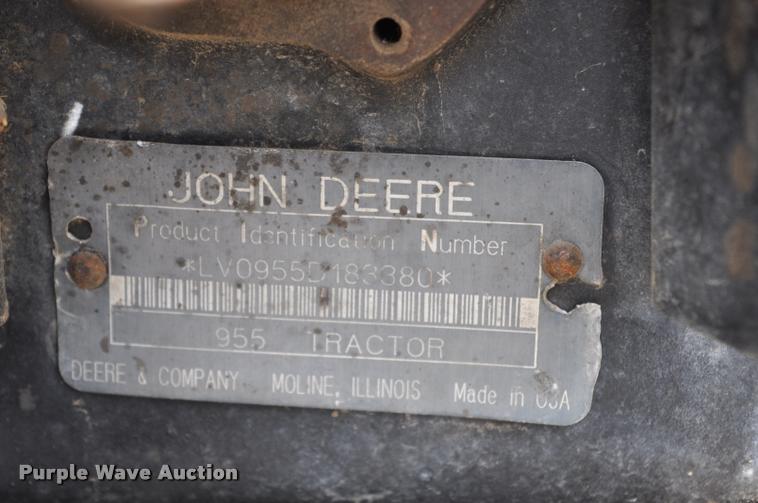 image for item K3969 1995 John Deere 955 MFWD tractor