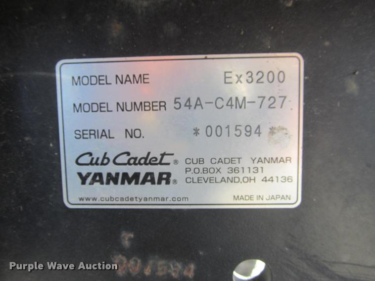 image for item K3970 2008 Cub Cadet EX3200C MFWD tractor