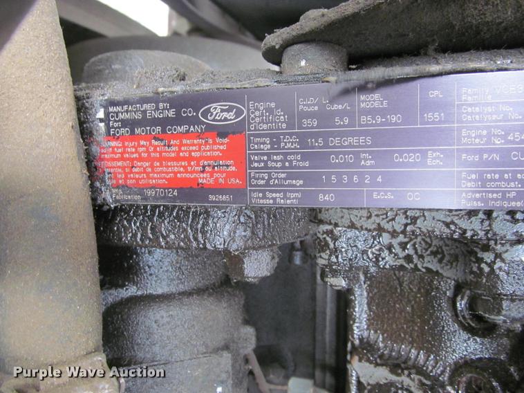 image for item K3982 1997 Ford F800 bucket truck