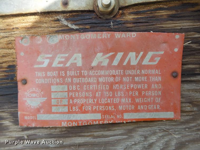 image for item AU9556 Montgomery Ward Sea King boat